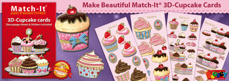 match-it 3D cupcake cards