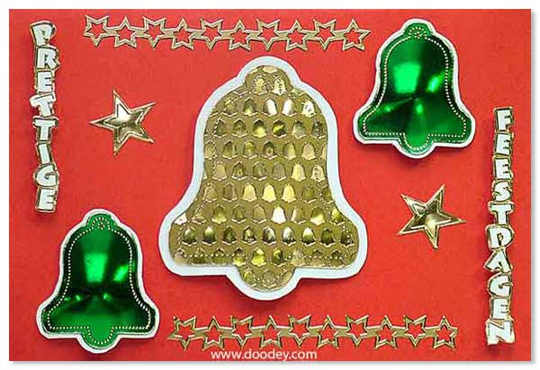 christmas card stars and bells