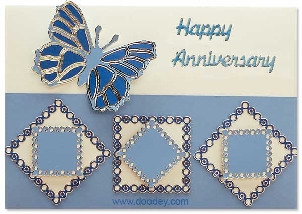 anniversary card with butterfly