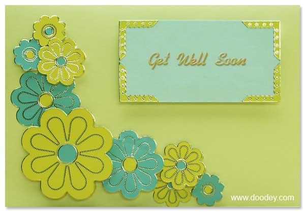 get well card with flowers