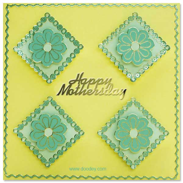 happy mothersday card with flowers