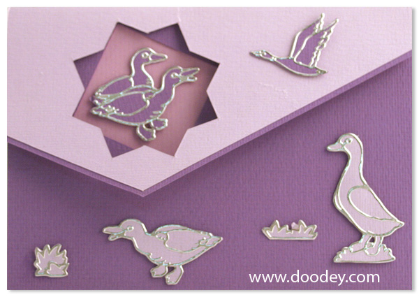 card with gooses