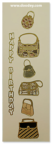 birthday fashion card baggs
