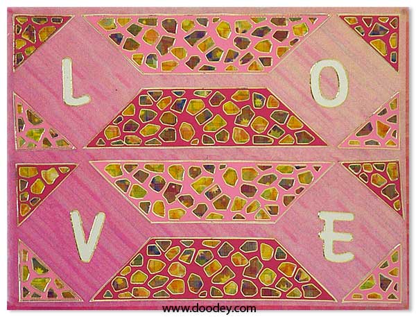 card mosaic love