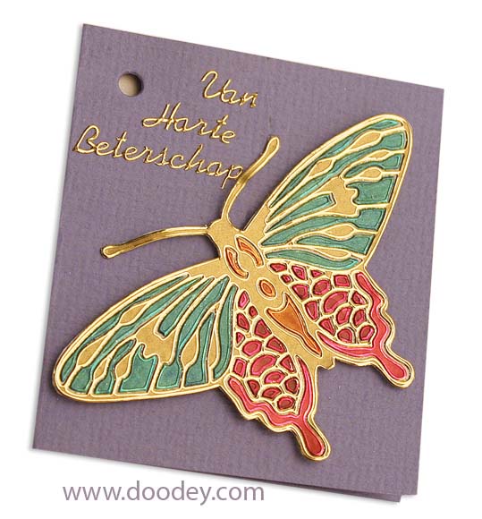 flowercard get well buterfly