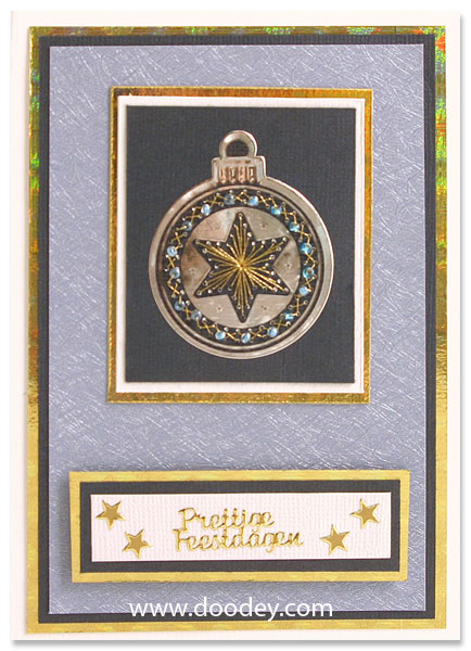 christmas embroidery card bauble