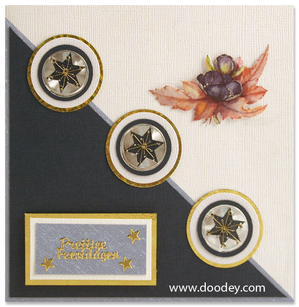 christmas embroidery card 3 star circles