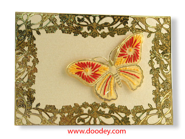 Embroidery card butterfly
