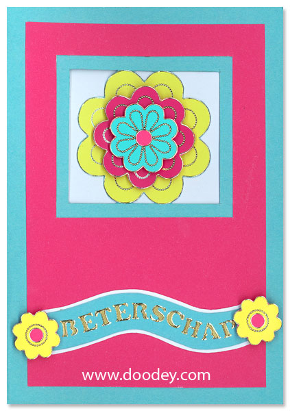 get well card flower pastel