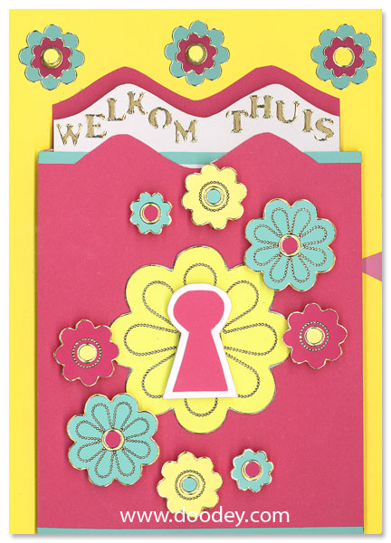 welcome home card XP flowers