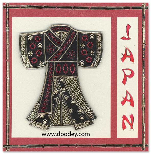 card kimono japan