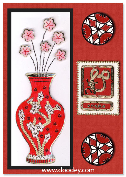 card vase with zodiac