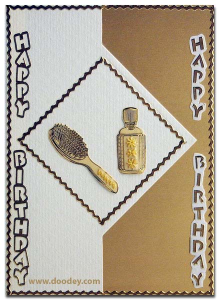 card happy birthday with brush