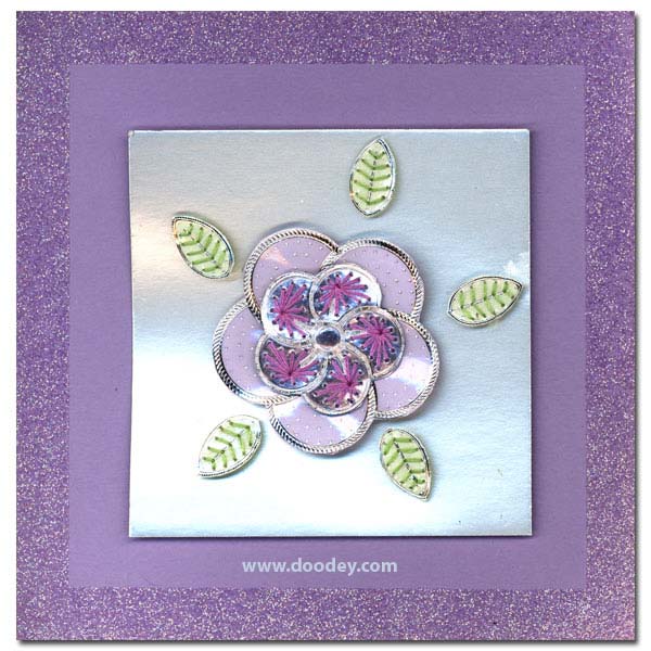embroidery petal card