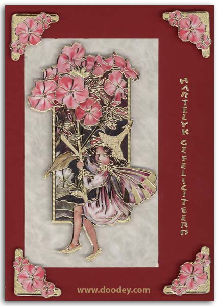 card with flower fairy phlox