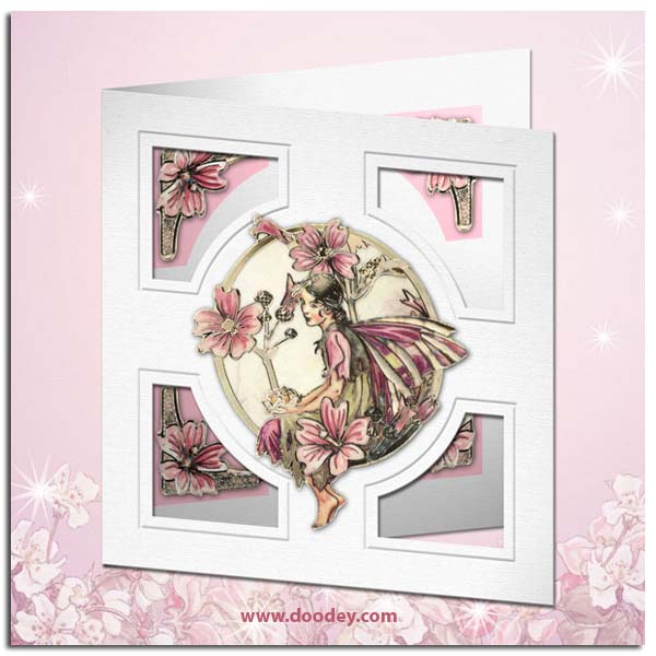 flower fairy card mallow