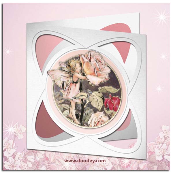 flower fairy card rose