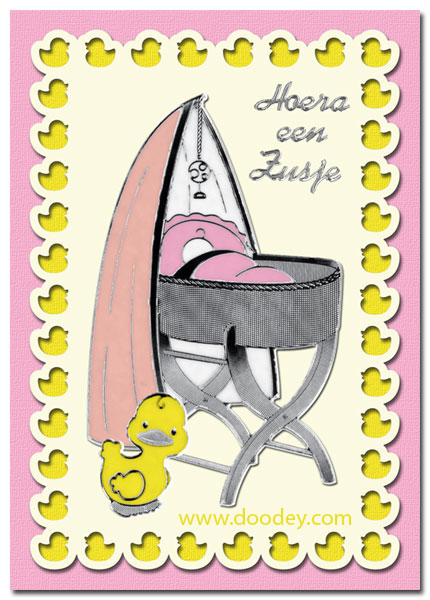 Baby card a new baby girl