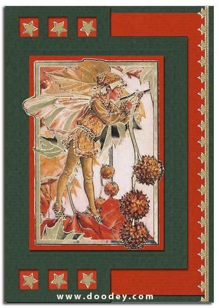 Flower Fairies card plane tree