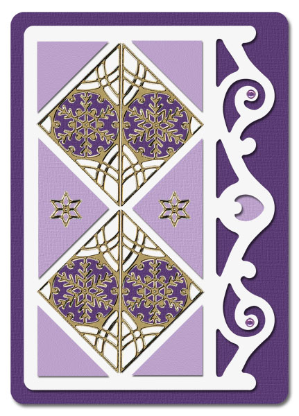 Abstract christmas card with ice christals