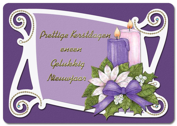 Purple christmas card