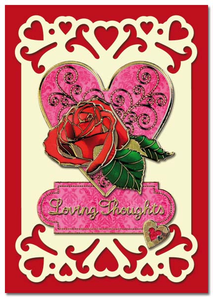 Romantic 3D Rose card