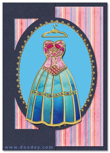 card with fashion dress