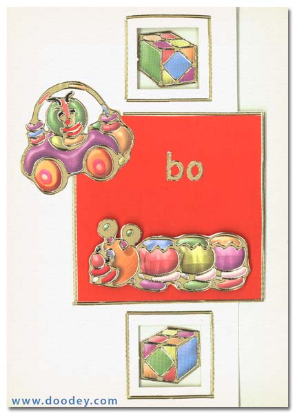 babycard with toys