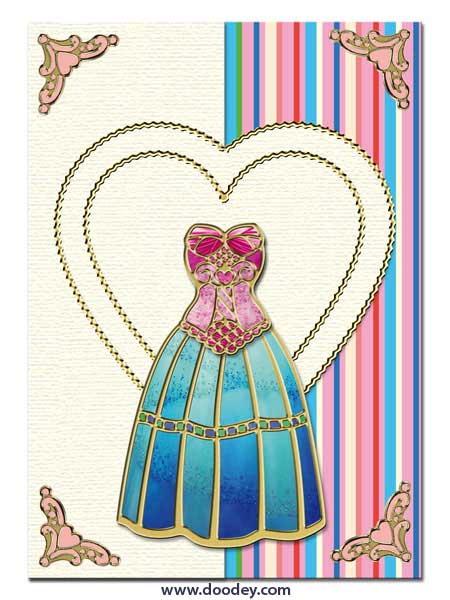 card with dress