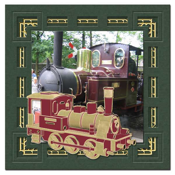 card with locomotive
