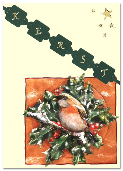 Christmas card with pop-outs clips