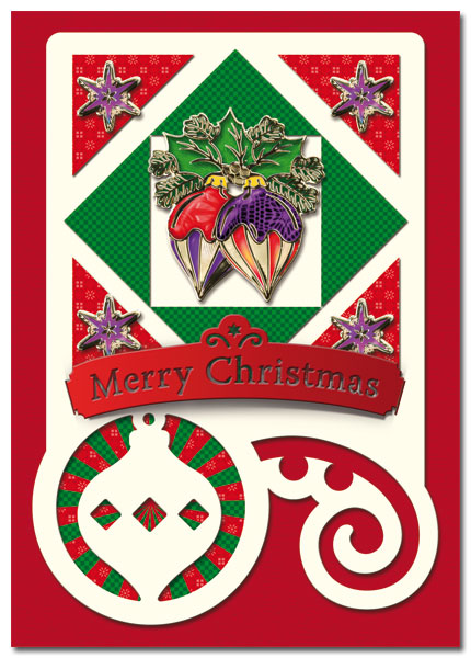 christmas card with christmas balls and christmas 