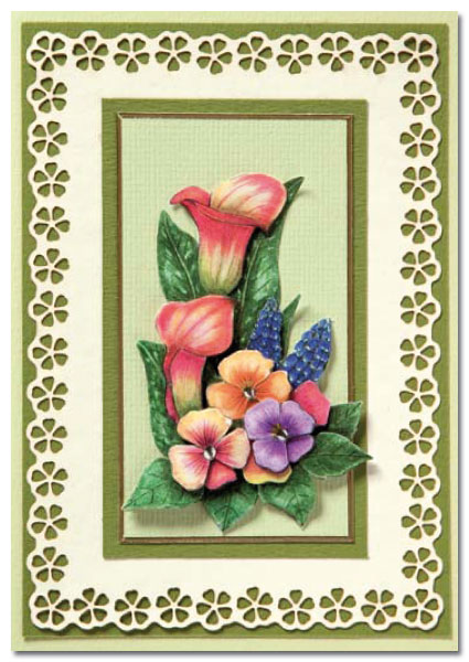 card with colorful flowers