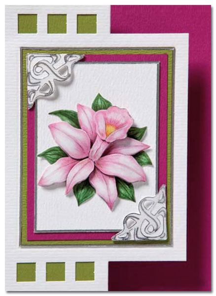 zigzag card with flower
