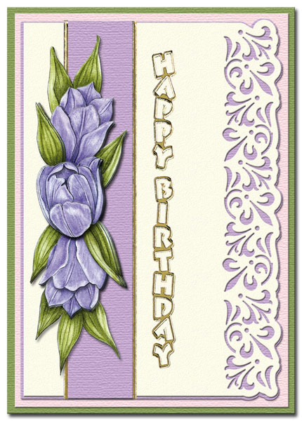 card with flowers 