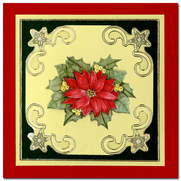 christmas card with flower