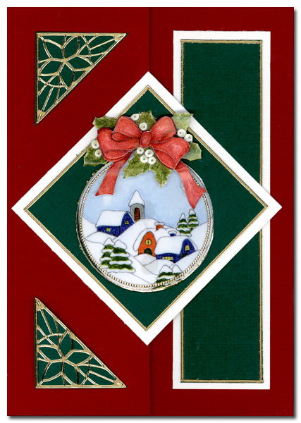 christmas card with christmas ball