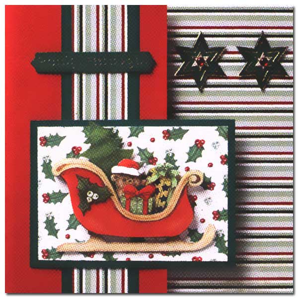 Christmas card with sleigh