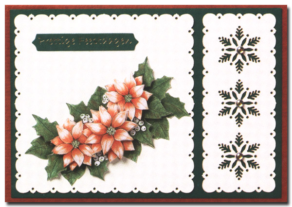 Christmas card with flowers