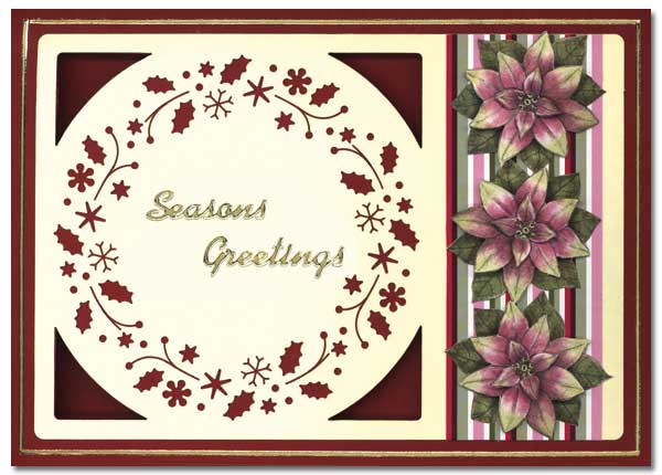 Christmas card with flowers 