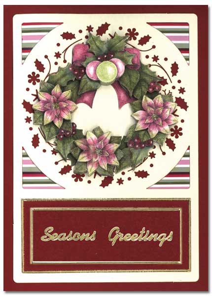 Christmas card with Christmas wreath