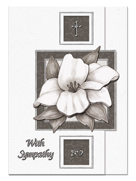 3D sympathy flower card with sympathy