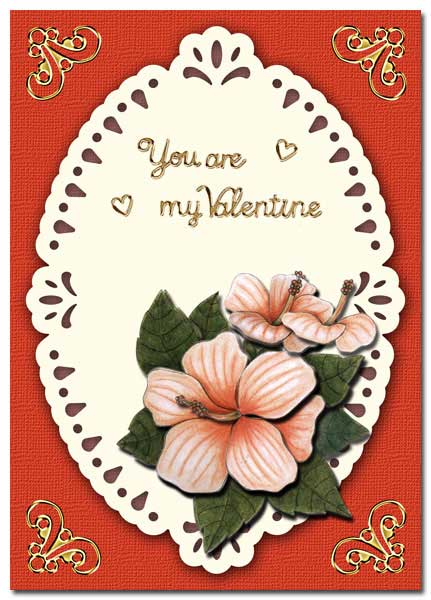 valentine card with flower