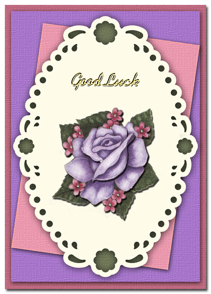 good luck card with flower