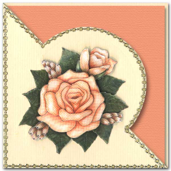 mini card with beautiful flower