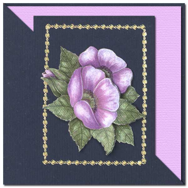 mini card with beautiful flower
