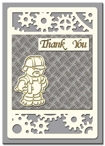 Thank you card with tools