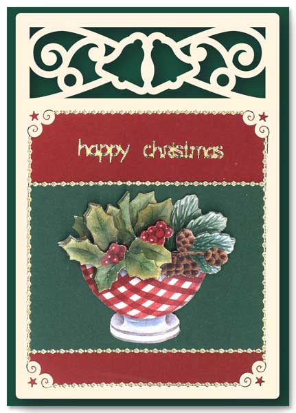 Christmas card with christmas bowl