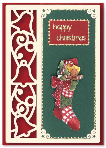 Christmas card with sock