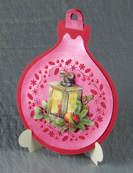 card christmas bauble shape